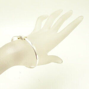 Tiffany Hook Eye Bangle Silver Yellow Gold